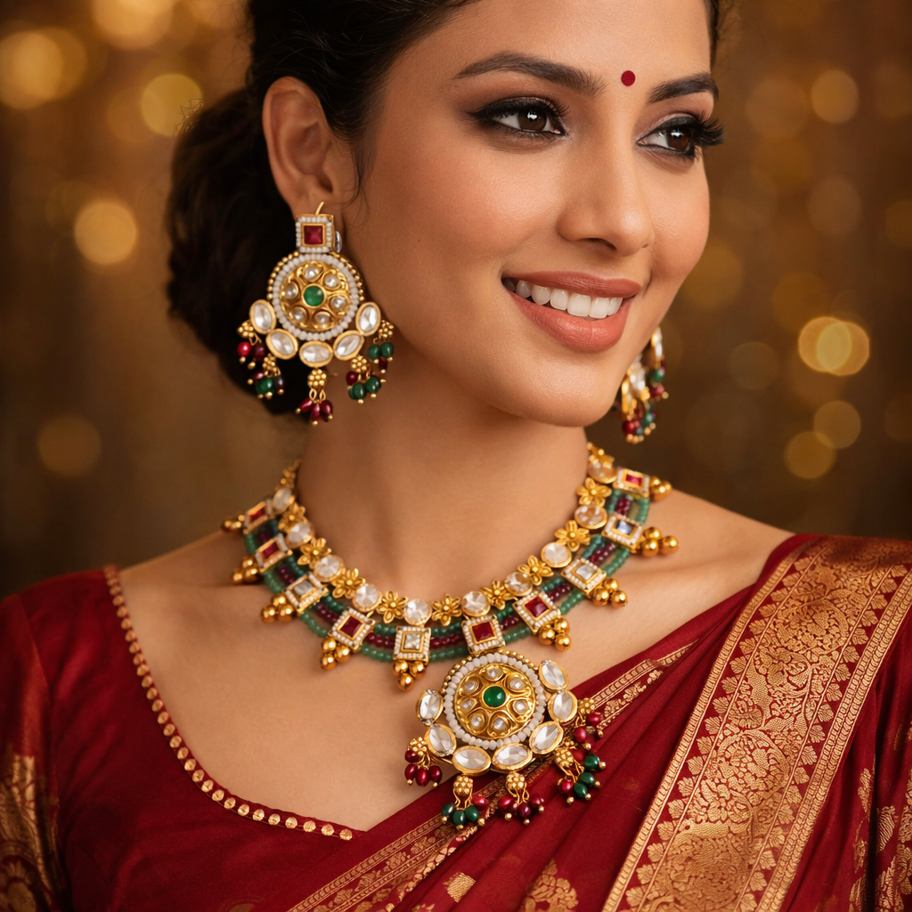 Kundan Royale Imitation Necklace Set