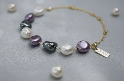 Chic Multicolour Pearl Chain Bracelet