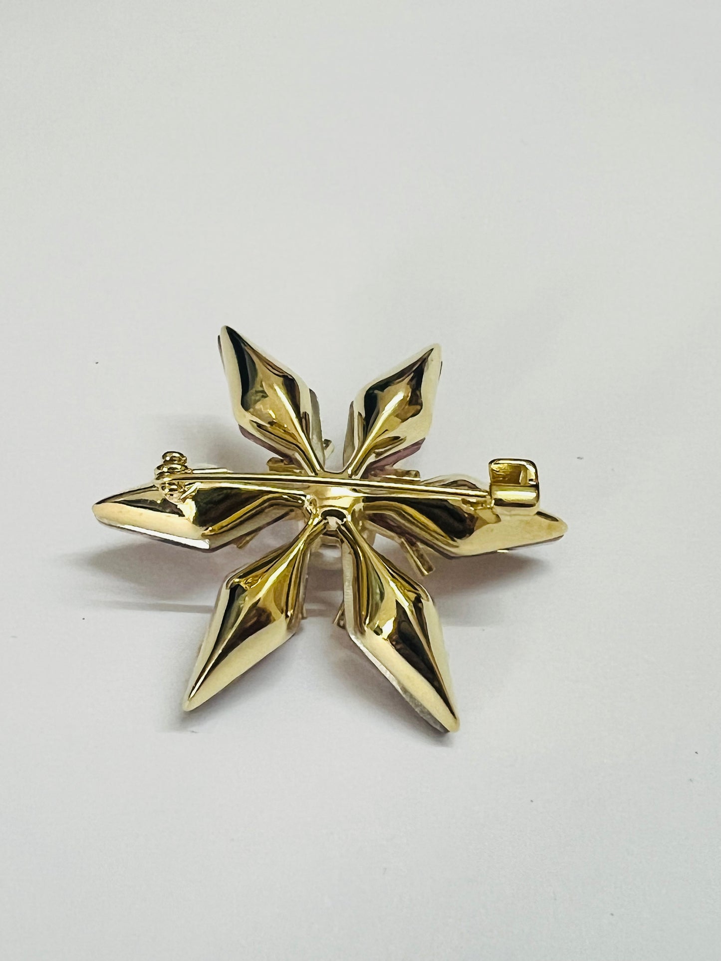 Pearl and Amethyst Crystal Starburst Brooch