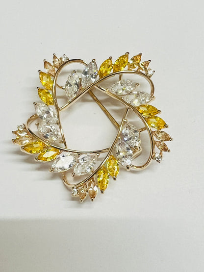 Aurora Star Crystal Brooch