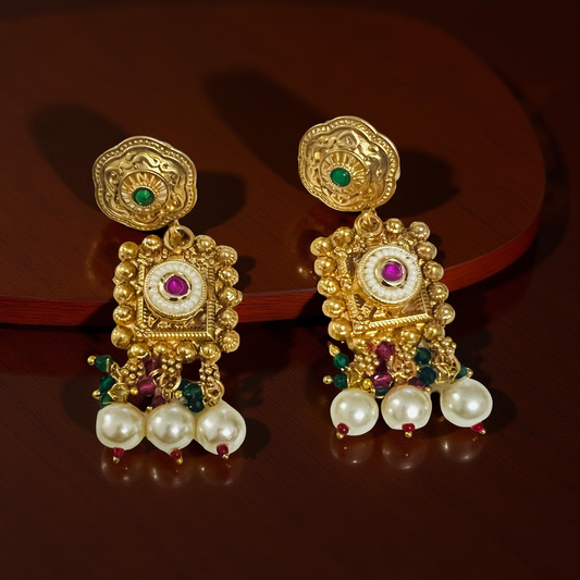 Temple Heritage Kundan Imitation Necklace Set